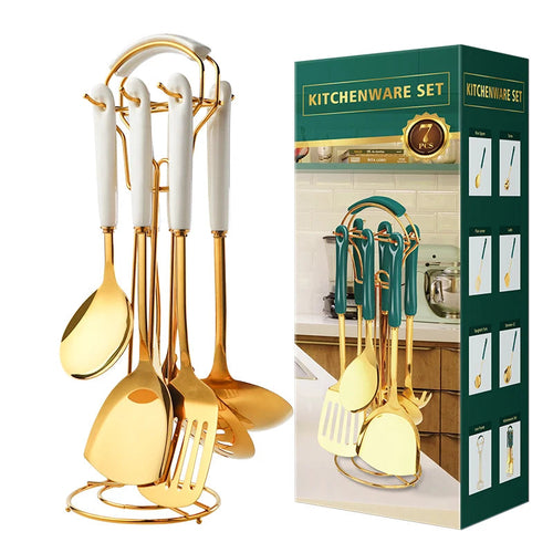 Edelstahl-Küchenutensilien 6-teiliges Kochgeschirr-Set